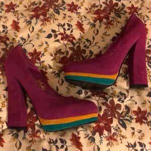 Bold Color-blocked heels